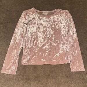 Kids Crushed Velvet Pink Top